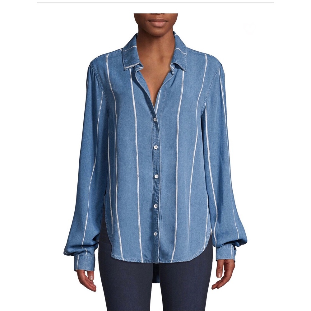 Bella Dahl painted stripe shirt